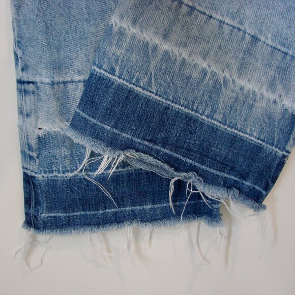 J Brand Joan High Rise Wide Leg Jeans Blissed Out Boho Raw Frayed Hem Tall 26 - Picture 15 of 15